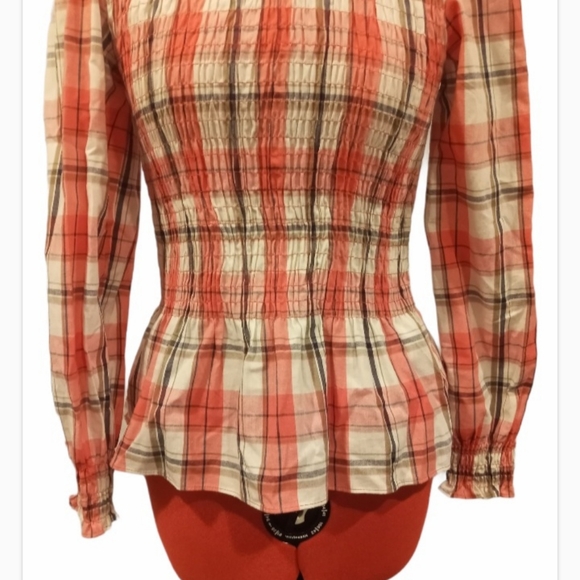Zara Stretchy Fitted Plaid Long Sleeve - Picture 3 of 9
